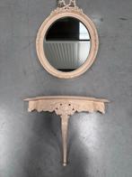 Antieke Spiegel met Console Tafel, Huis en Inrichting, Ophalen, Gebruikt, Rond, 75 tot 100 cm