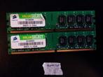 2 X 1 GB DDR2 Corsair [MEM128] 8-2, Computers en Software, RAM geheugen, Desktop, Ophalen of Verzenden, DDR2, Zo goed als nieuw