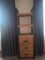 Mangohout stellingkast / boekenkast, Ophalen, 50 tot 100 cm, Zo goed als nieuw, Met lade(s)