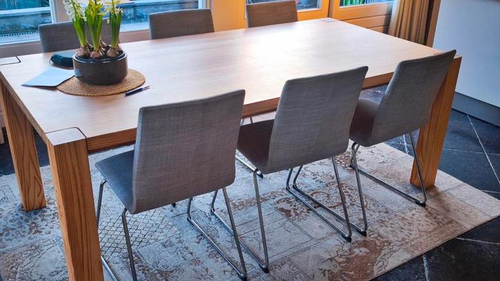 6 Ikea Keukenstoelen - eetkamerstoelen Lilinas, Huis en Inrichting, Stoelen, Gebruikt, Vier, Metaal, Stof, Grijs, Ophalen