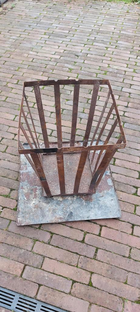 Rustieke Vuurkorf met Opvangplaat, Tuin en Terras, Vuurkorven, Gebruikt, Vuurkorf, Ophalen