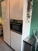 Strakke moderne witte hoogglans hoekkeuken + GEDEMONTEERD, Huis en Inrichting, Keuken | Complete keukens, Overige kleuren, Hoekkeuken