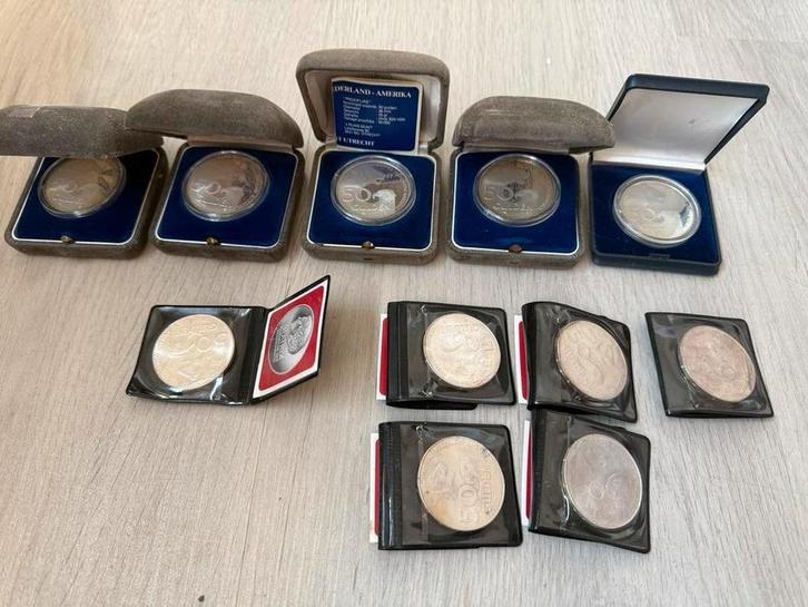 Zilveren 50 gulden proof 200 jaar NederlandAmerika 1782–1982, Postzegels en Munten, Munten | Nederland, 50 gulden, Koningin Beatrix