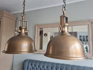 Prachtige brons/ gouden kleurige hanglampen! beschikbaar voor biedingen