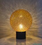 Vintage amber suiker glas plafondlamp, Ophalen of Verzenden, Zo goed als nieuw, Glas