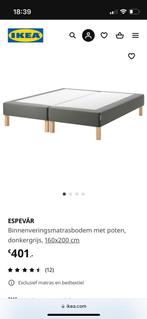 Ikea Espevär boxspring matrasbodem 160x200, Huis en Inrichting, Slaapkamer | Bedden, 160 cm, Boxspring, Stof, Zo goed als nieuw