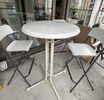 Statafel + 3 stoelen, Huis en Inrichting, Tafels | Statafels, Ophalen, Gebruikt