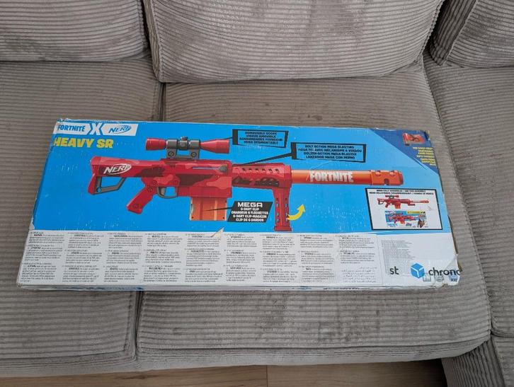 NERF Fortnite Heavy SR speelgoedpistool, Kinderen en Baby's, Speelgoed | Buiten | Actiespeelgoed, Zo goed als nieuw, Ophalen of Verzenden