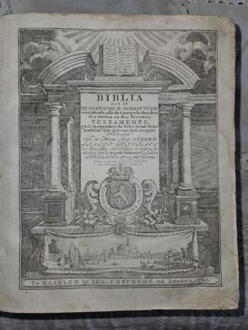 Oude statenbijbel uit 1782 beschikbaar voor biedingen