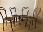 Antique Set 4 J. & J. Kohn Bentwood Cafe Chairs, Antiek en Kunst, Antiek | Meubels | Stoelen en Banken, Ophalen