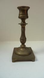 Antieke messing kaarsenkandelaar, Antiek en Kunst, Curiosa en Brocante, Ophalen of Verzenden