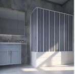 NU! douchecabine vouwdeur boven het bad acryl met zijopening, Ophalen of Verzenden, Nieuw, Rvs, Bad