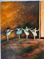 Ballerina’s Edgar Degas handgeschilderd, Ophalen of Verzenden