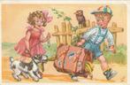 MEISJE HOND TEKN FRE COHEN UIT 1963 KREUK BOVEN KAART KH630, Ophalen of Verzenden, 1960 tot 1980, Gelopen, Kinderen