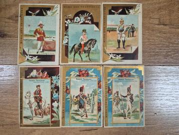 Oude Franse reclamekaarten. Moka - rond 1900 - Oud Militair  beschikbaar voor biedingen