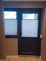 Taupe kleurige plissé gordijnen in zeer goede staat, Huis en Inrichting, Ophalen, Zo goed als nieuw, Zwart, 200 cm of meer