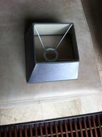 Zilverkleurig lampenkapje vierkant 20x15cm, Vierkant, Ophalen of Verzenden, Zo goed als nieuw, Minder dan 25 cm