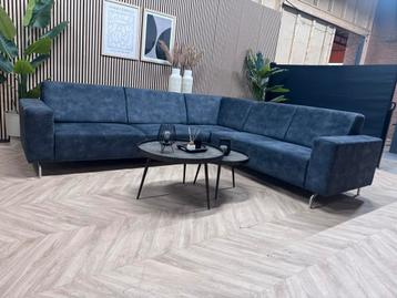 ZGAN Velvet Velours Hoekbank - Midnight Blue - 293 x 251 beschikbaar voor biedingen