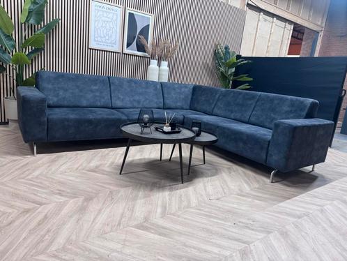 ZGAN Velvet Velours Hoekbank - Midnight Blue - 293 x 251, Huis en Inrichting, Banken | Bankstellen, Zo goed als nieuw, Hoekbank