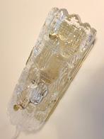 Vintage wandlamp in ijsglas van Carl Fagerlund voor Orrefors, Gebruikt, Ophalen of Verzenden, Glas, Nvt