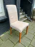 6 Eetkamerstoelen met kersenhouten poten, Huis en Inrichting, Stoelen, Gebruikt, Bruin, Ophalen of Verzenden, Vijf, Zes of meer stoelen