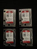 4x WD Red 2TB HDD - NAS Harde Schijven, Computers en Software, Harde schijven, Intern, Gebruikt, Ophalen of Verzenden, Desktop