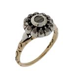 Antieke 14k gouden victoriaanse roos diamanten dames ring, Sieraden, Tassen en Uiterlijk, Antieke sieraden, Ophalen of Verzenden