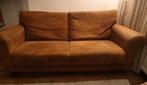 Oranje/bruine nette bank 2-zitter, Gebruikt, Tweepersoons, Minder dan 150 cm, Ophalen