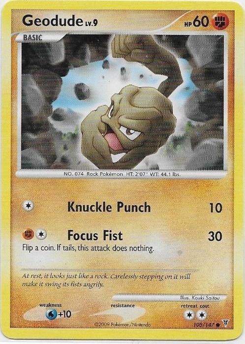 Pokemon Supreme Victors,  Geodude [common] 105/147, Hobby en Vrije tijd, Verzamelkaartspellen | Pokémon, Nieuw, Losse kaart, Verzenden