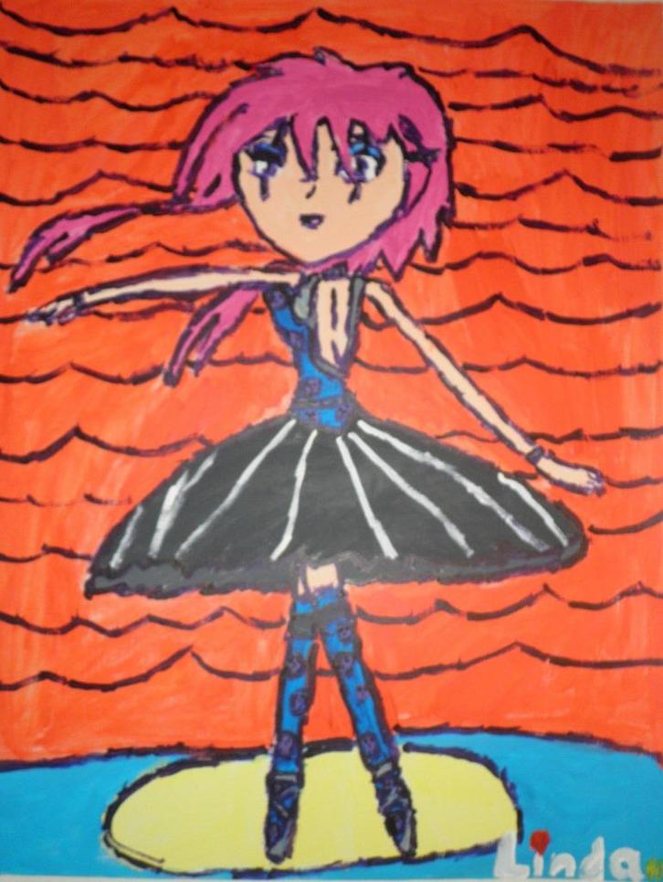 schilderij ballerina (11), Antiek en Kunst, Kunst | Schilderijen | Modern, Ophalen of Verzenden