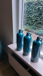 Drie brynxz decoratieve vazen, Overige kleuren, Ophalen of Verzenden, Minder dan 50 cm, Glas