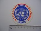 sticker oud Libanon missie leger veteranen VN UN defensie, Verzamelen, Verzenden, Zo goed als nieuw, Bedrijf of Vereniging