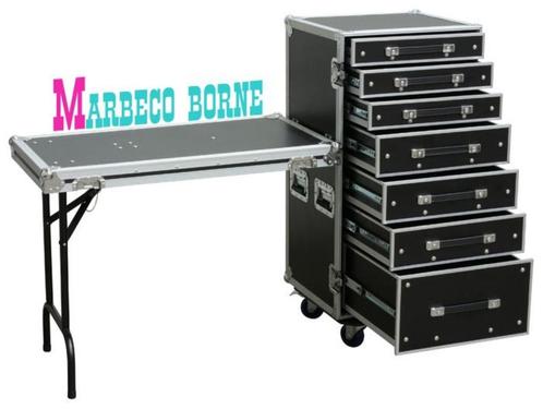 Rack case, Flightcase, Ladenkast, PRO 7 werkkast + tafel, Muziek en Instrumenten, Behuizingen en Koffers, Nieuw, Overige instrumenten