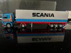 Tekno Scania 143 met 3 asser huif Demo in doos, Ophalen of Verzenden, Zo goed als nieuw, Bus of Vrachtwagen, Tekno