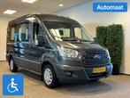 Ford Transit L2H2 Rolstoelbus Automaat (airco) 3+1, Auto's, Automaat, 12 maanden, Stof, Zwart
