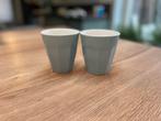 2x HEMA Stenen Bekers Pastelblauw - Gebruikt, Huis en Inrichting, Keuken | Servies, Ophalen of Verzenden, Gebruikt