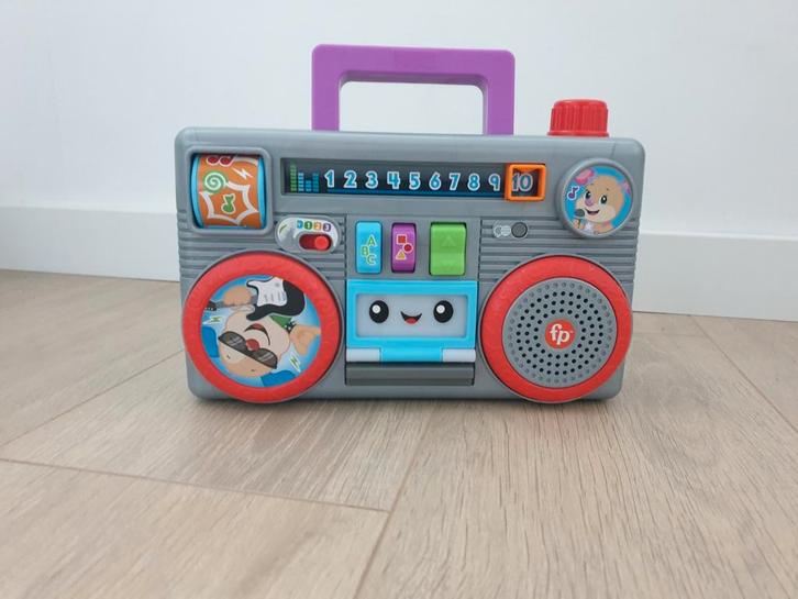 Fisher-Price leerplezier radio boombox, Kinderen en Baby's, Speelgoed | Fisher-Price, Zo goed als nieuw, Ophalen
