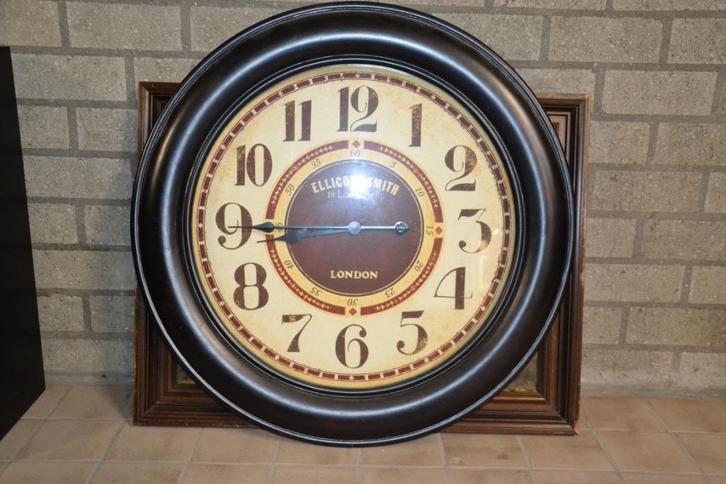 'Ellicott Smith London' - Vintage/Industriële Stijl - 80 cm, Huis en Inrichting, Woonaccessoires | Klokken, Gebruikt, Wandklok