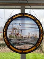 Glas in lood Vlootschouw Den Oever Wieringen Maritiem Vissen, Antiek en Kunst, Ophalen of Verzenden, Minder dan 50 cm