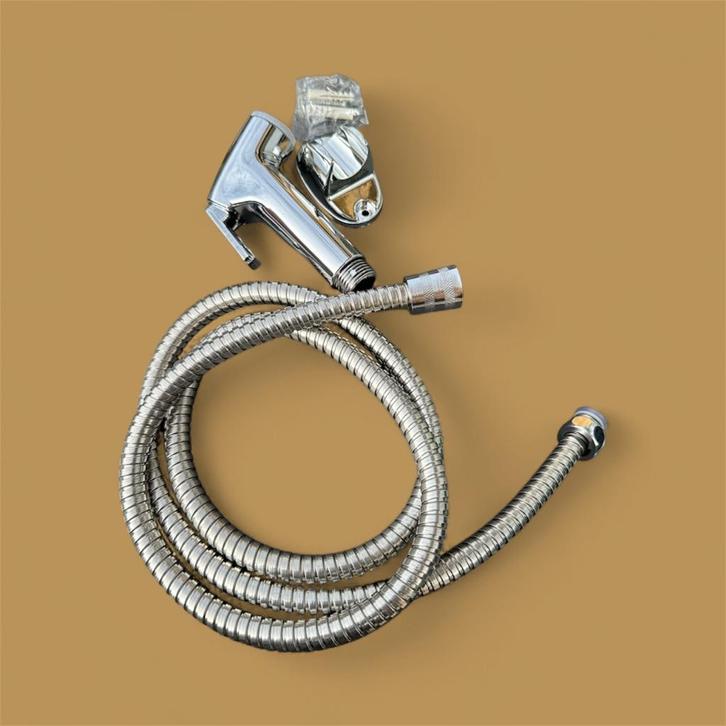 Handdouche set RVS slang bidet sproeier nieuw in verpakking, Doe-het-zelf en Verbouw, Sanitair, Nieuw, Douche, Chroom, Ophalen