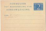 Nederland Adreswijziging, Postzegels en Munten, Ophalen of Verzenden, Briefkaart