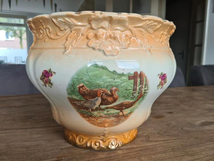 Prachtige Antieke Engelse Bloempot Wild & Adams, Antiek en Kunst, Antiek | Vazen, Ophalen of Verzenden