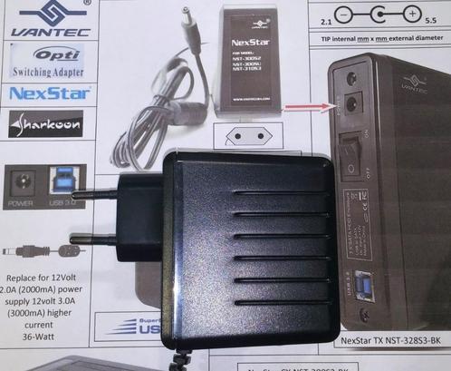 Optimark PA-226 12V 1.5A 2A 3A 36W AC Adapter Lader Oplader, Computers en Software, Pc- en Netwerkkabels, Nieuw, Ophalen of Verzenden