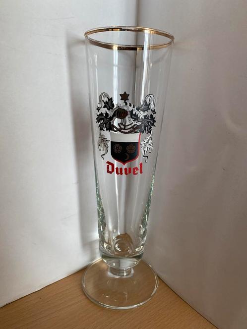 Duvel Bierglas wapenschild fluitje, Verzamelen, Biermerken, Zo goed als nieuw, Glas of Glazen, Duvel, Ophalen of Verzenden