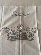 Kussensloop 2x wit met zilver Kings en Queens, Ophalen, Wit, Hoeslaken of Sloop