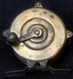 Antieke messing Vismolen Opwindmolen Fishing reel HENDRYX, Ophalen of Verzenden
