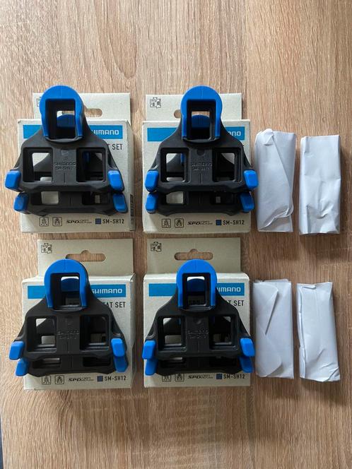 Shimano sh12 x4 blauwe schoenplaatjes, Fietsen en Brommers, Fietsonderdelen, Racefiets, Ophalen of Verzenden