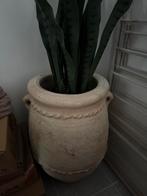 Oosterse aardewerk pot, 60 cm hoog, Tuin en Terras, Bloempotten, Gebruikt, 40 cm of meer, Rond, Binnen