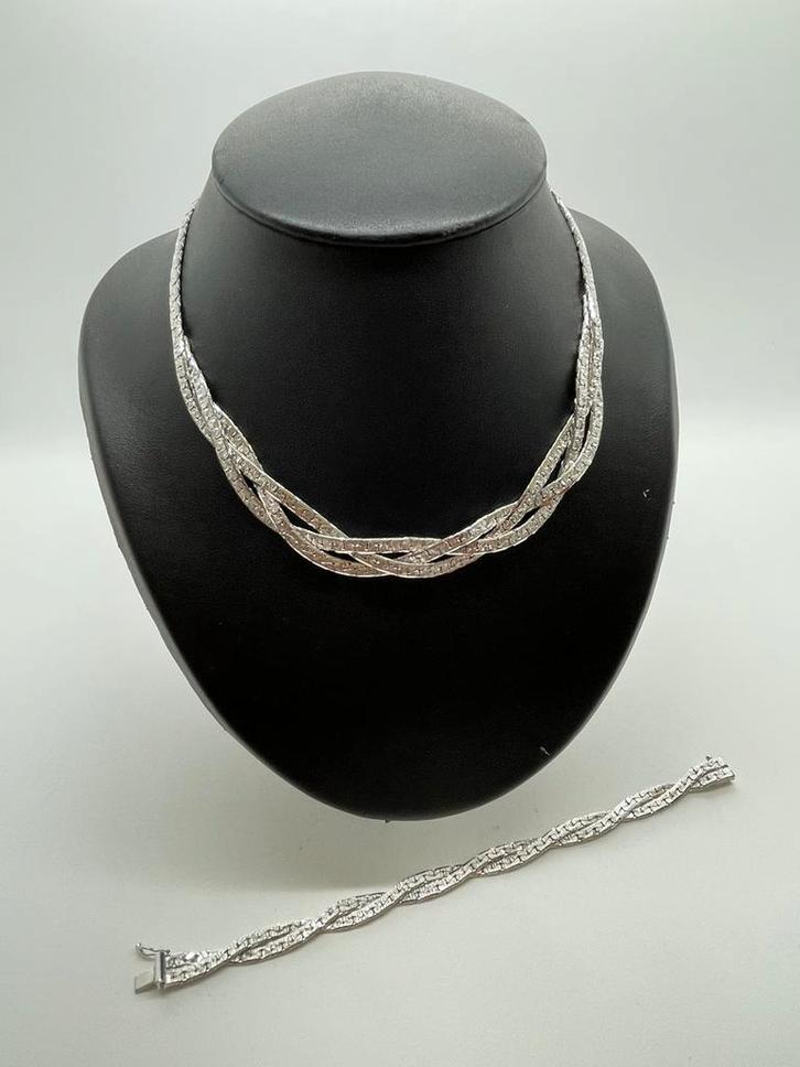Z871 Prachtige zilveren sieraden set, Sieraden, Tassen en Uiterlijk, Antieke sieraden, Overige typen, Zilver, Ophalen of Verzenden