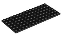 Lego Black Plate 6 x 14, Ophalen of Verzenden, Gebruikt, Losse stenen, Lego
